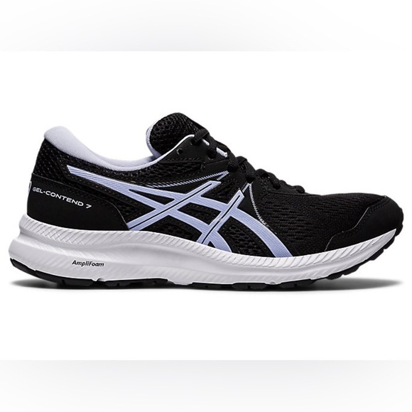 NWT ASICS Women’s Gel Contend 7 Running Shoes in Black/Lilac Opal size 5.5 wide - Picture 1 of 7